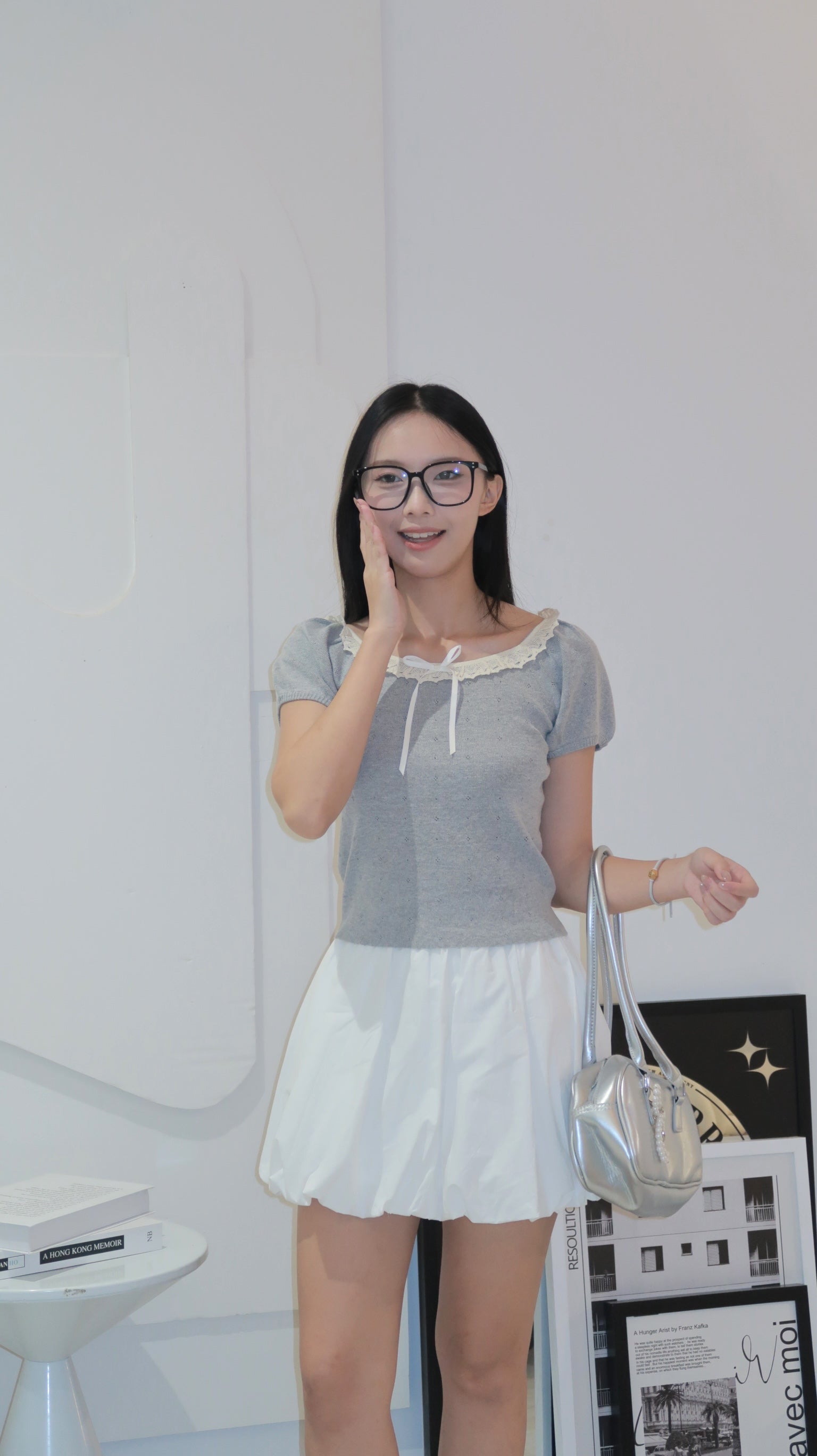 Cloudy Puff Skirt - White