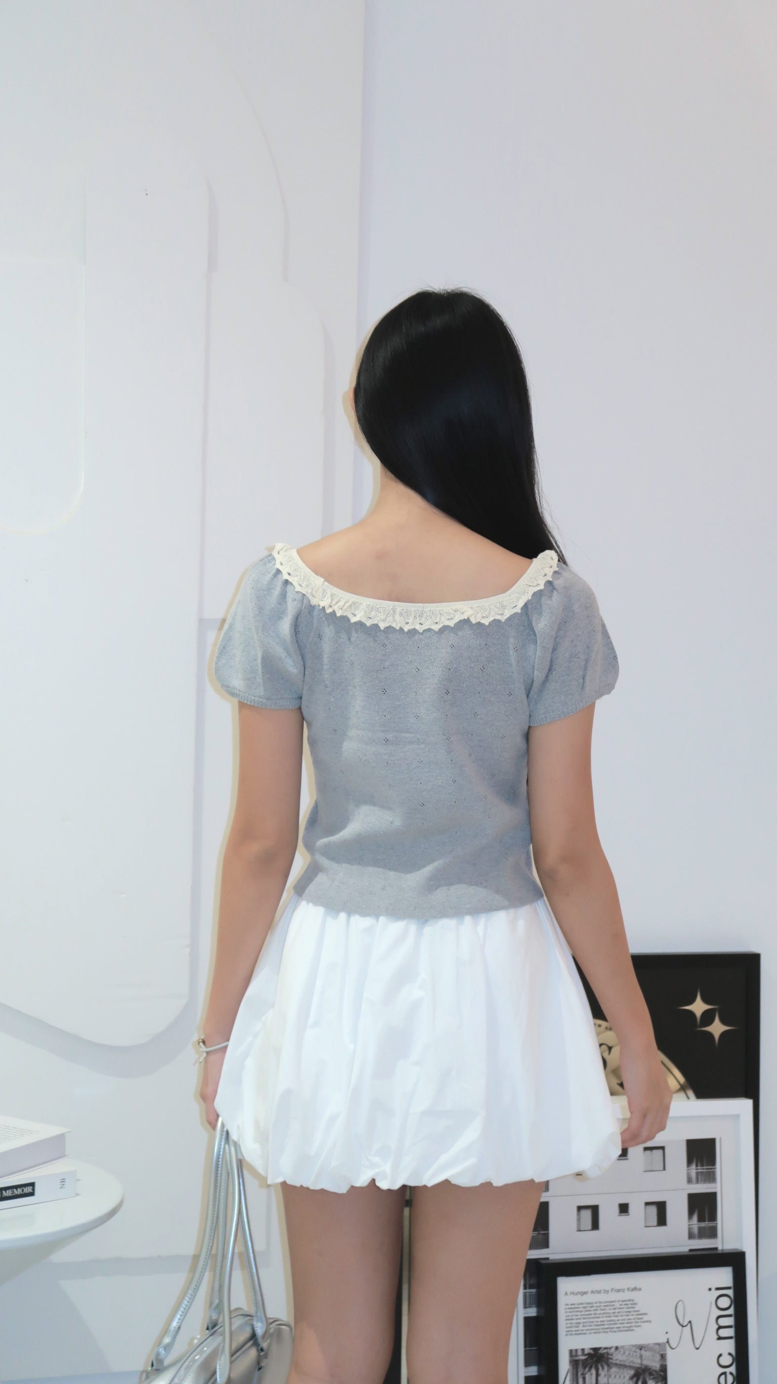 Cloudy Puff Skirt - White
