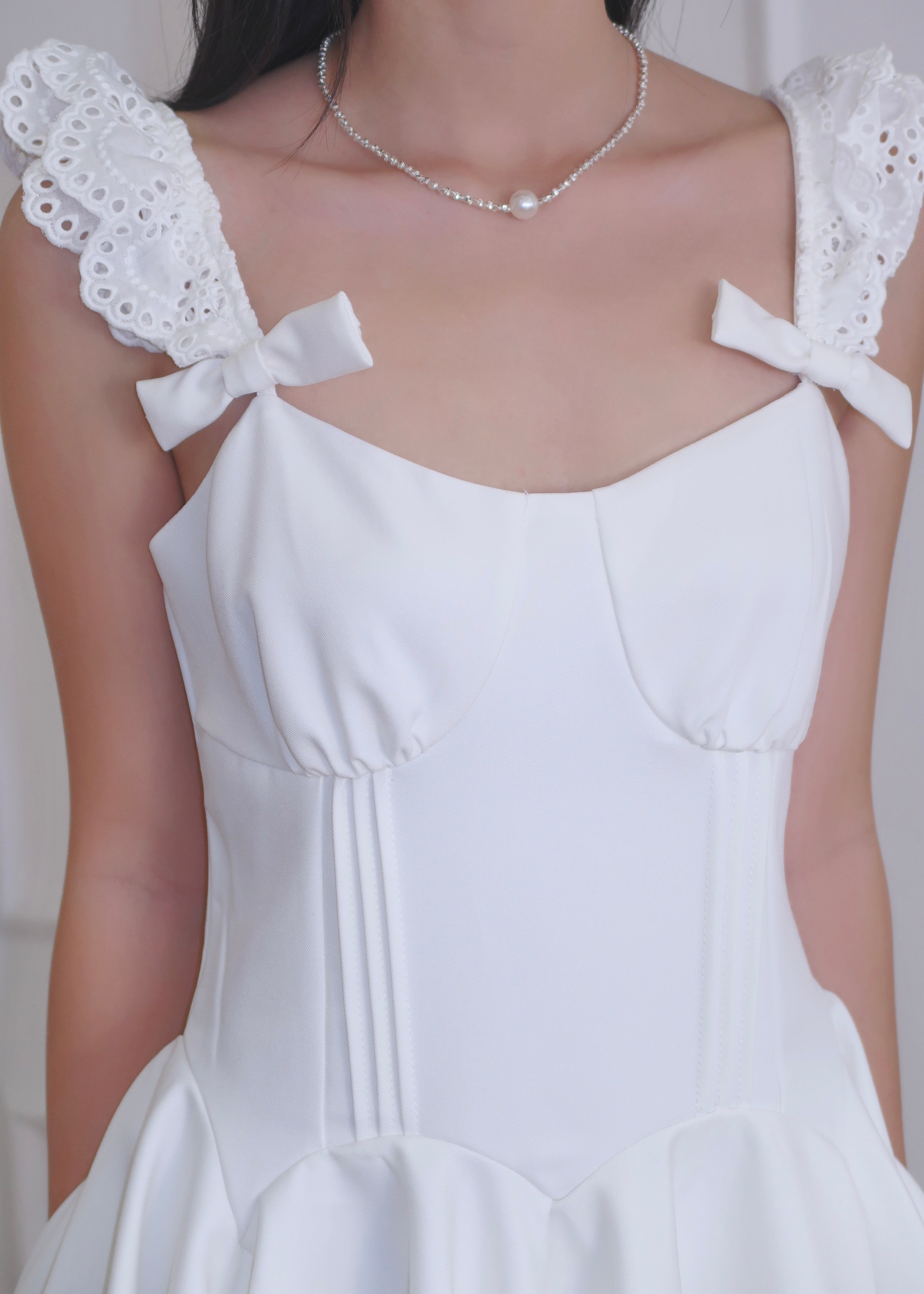 Dream Flare Dress - White