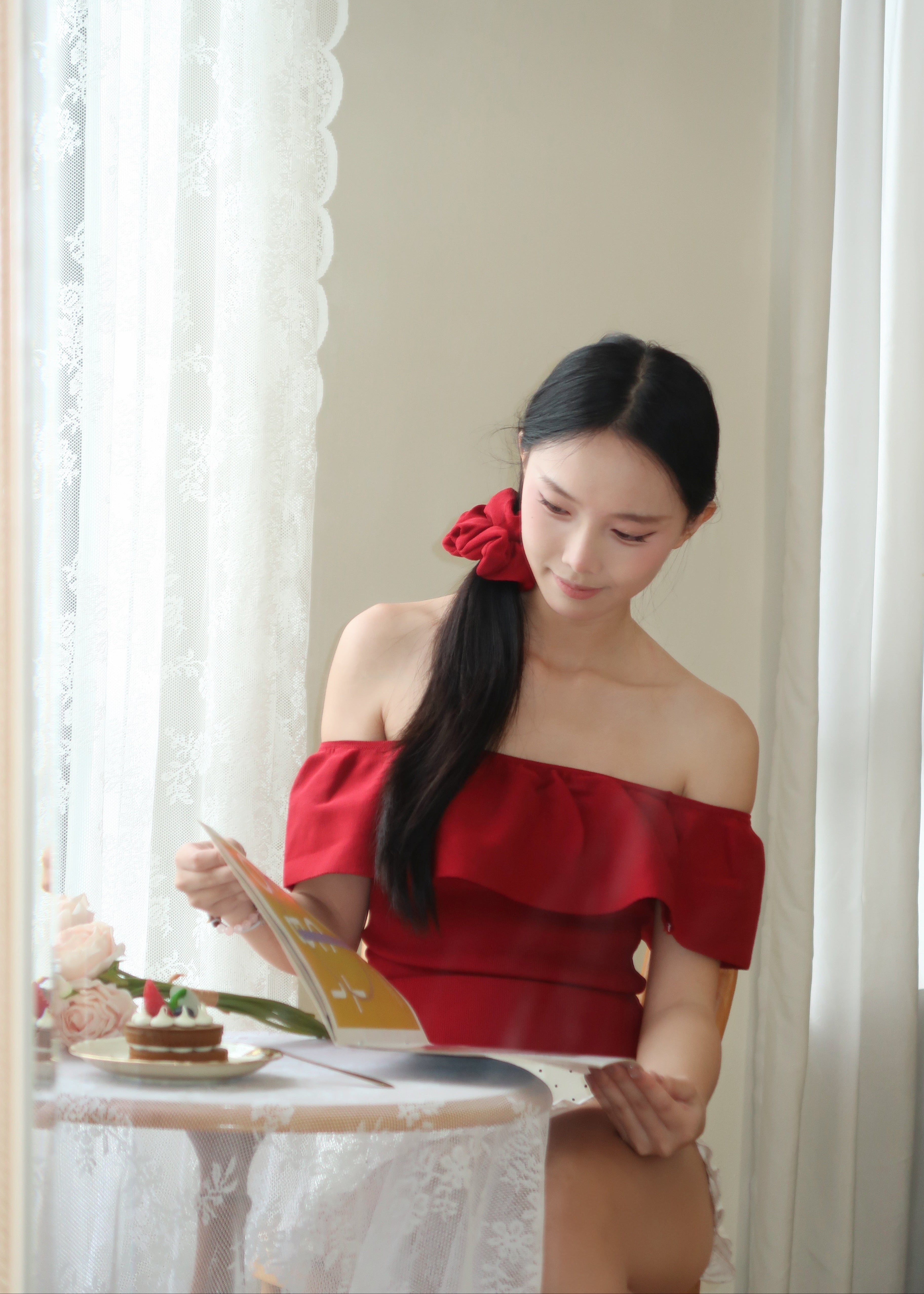 Soft Offie Knit Top - Red
