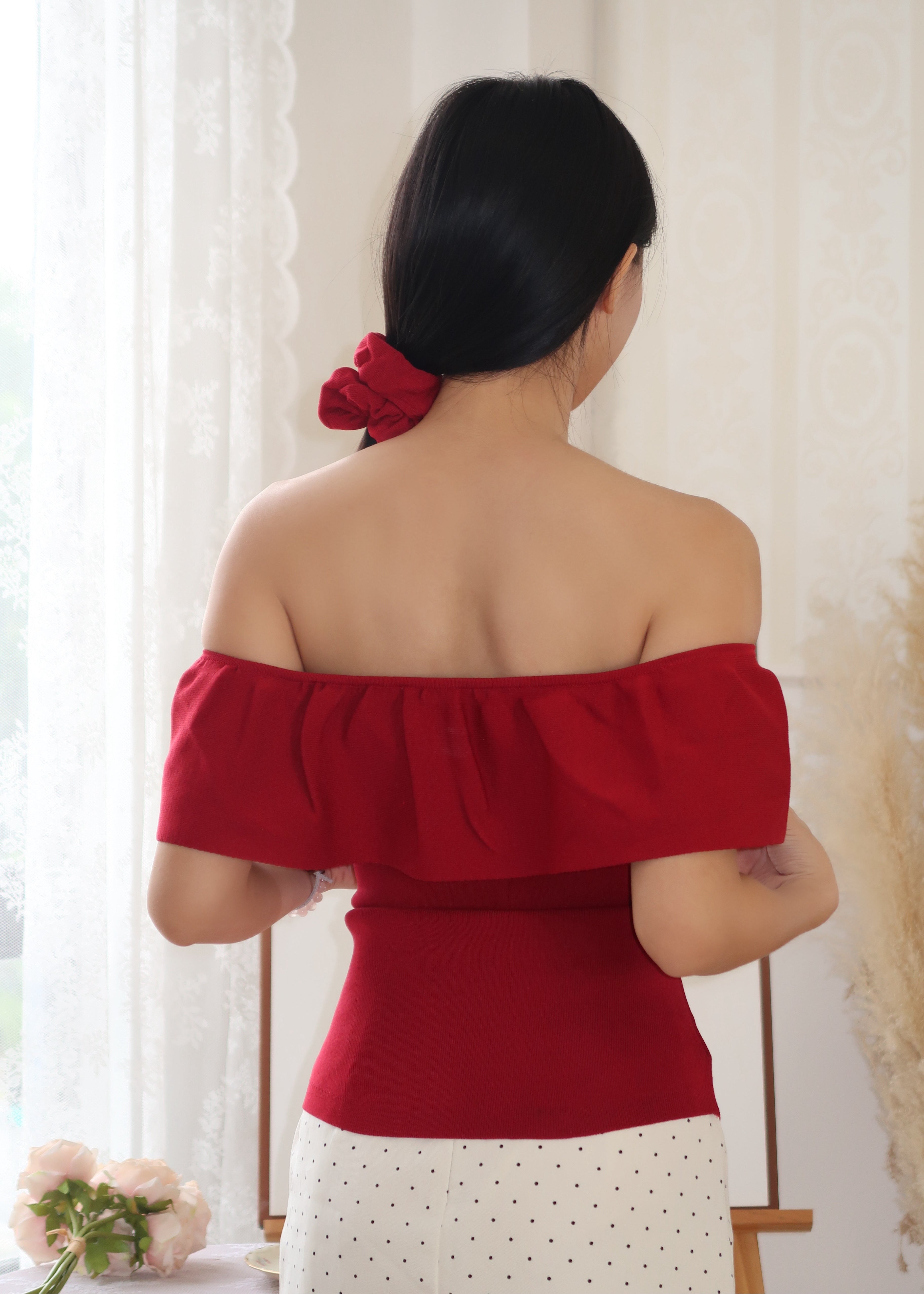 Soft Offie Knit Top - Red