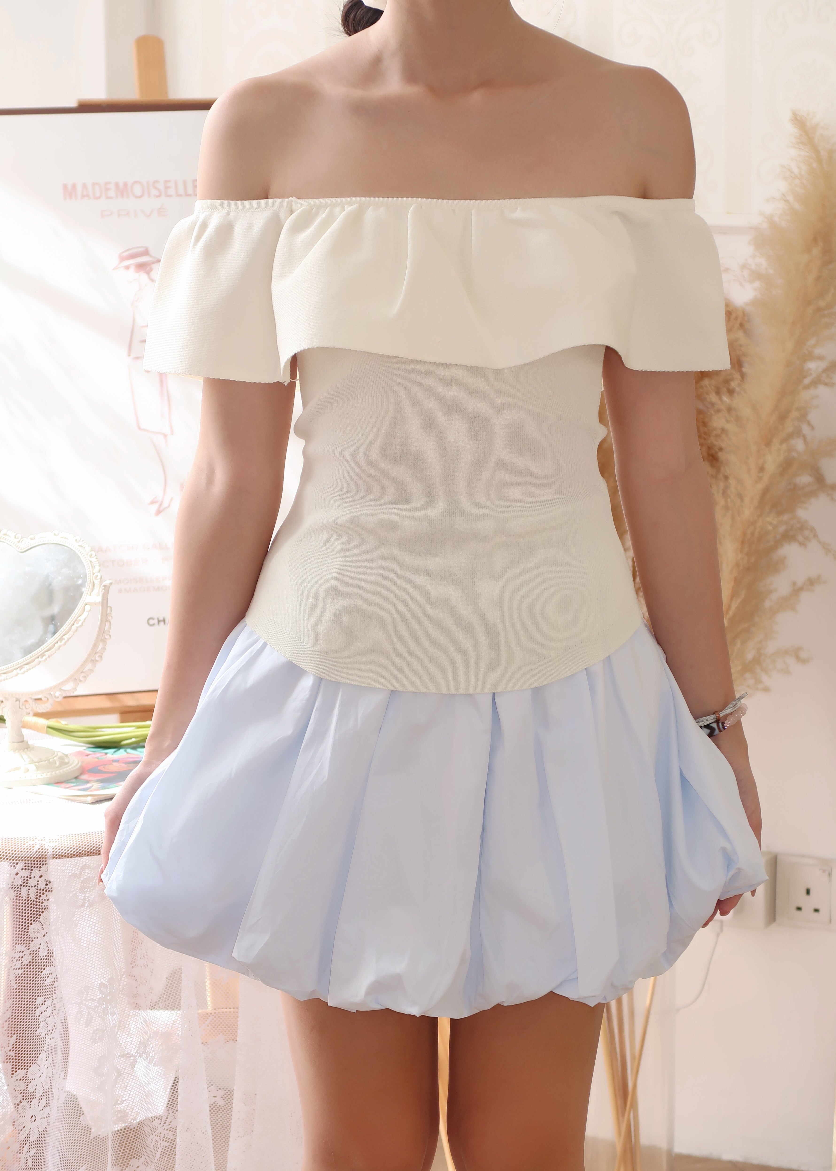 Cloudy Puff Skirt - Blue