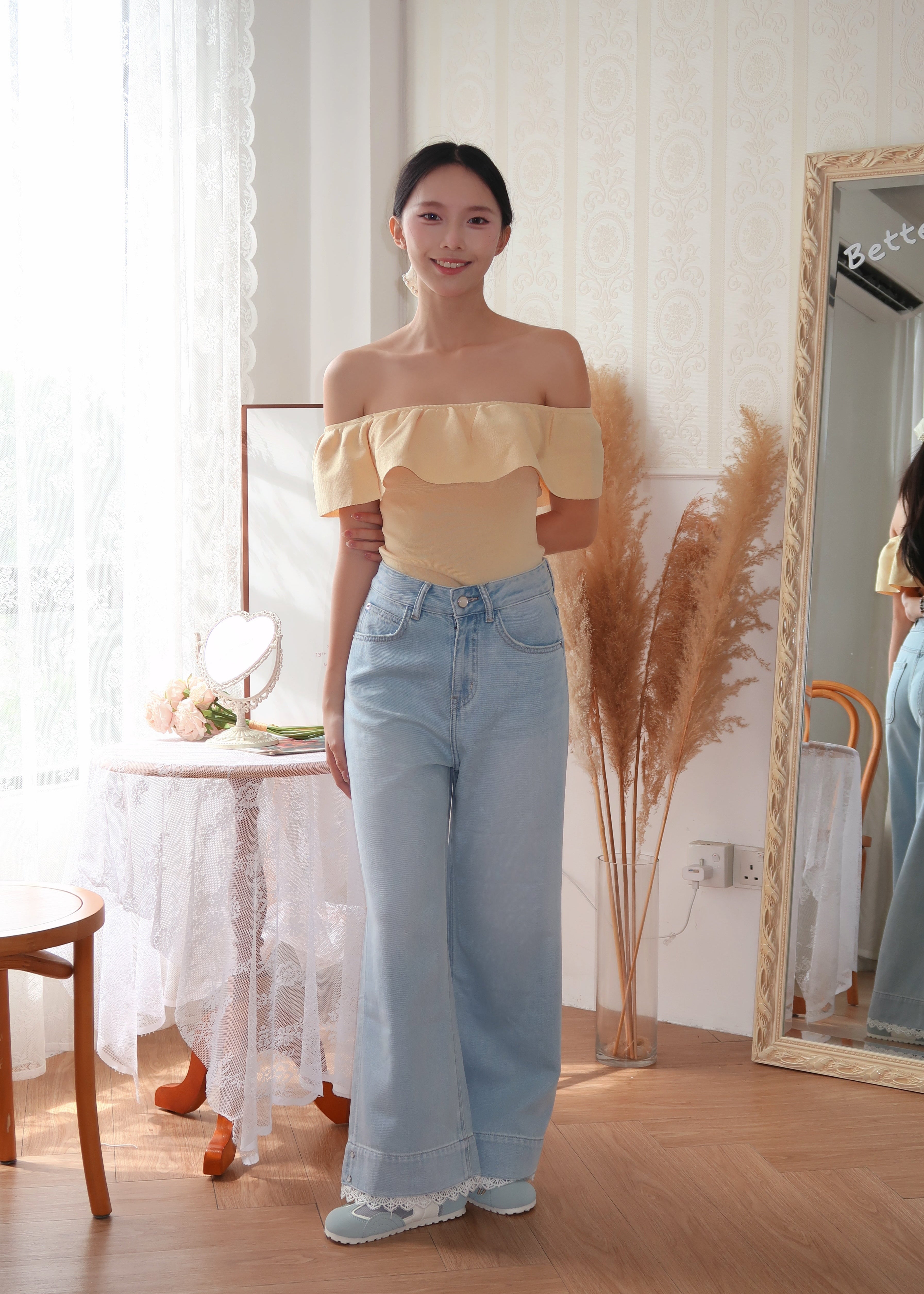 Lace Flare Jeans