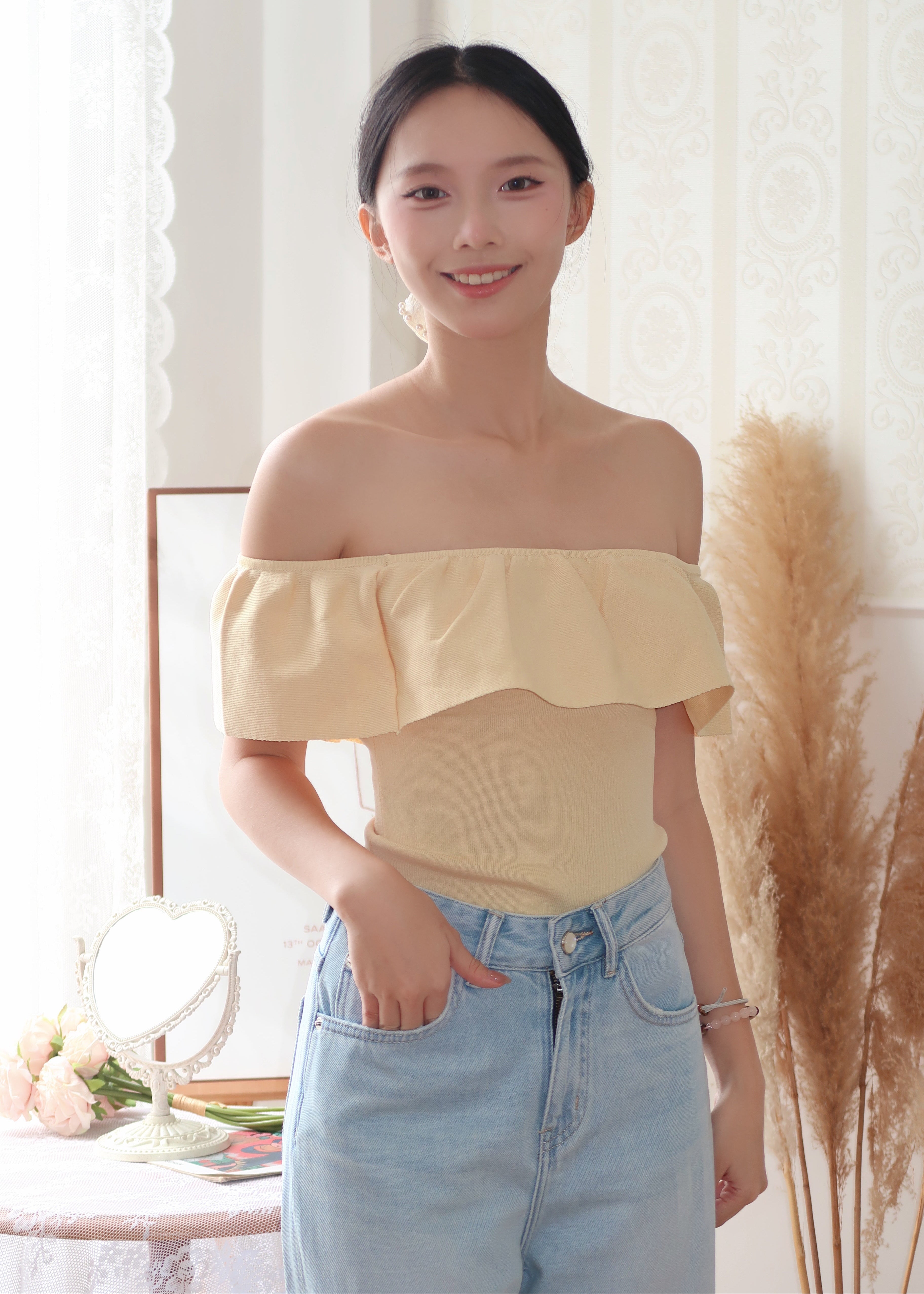 Soft Offie Knit Top - Yellow
