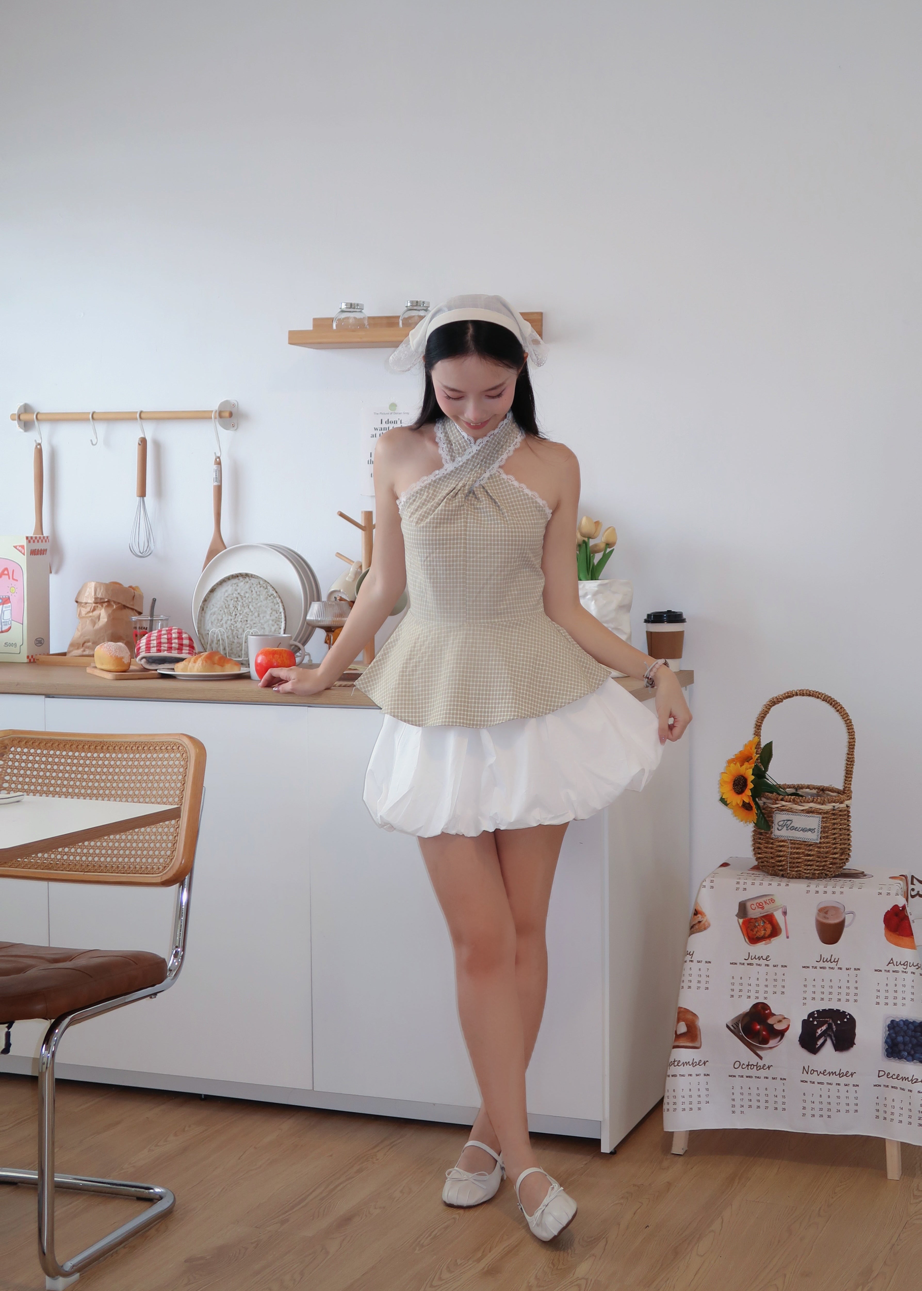 Cloudy Puff Skirt - White
