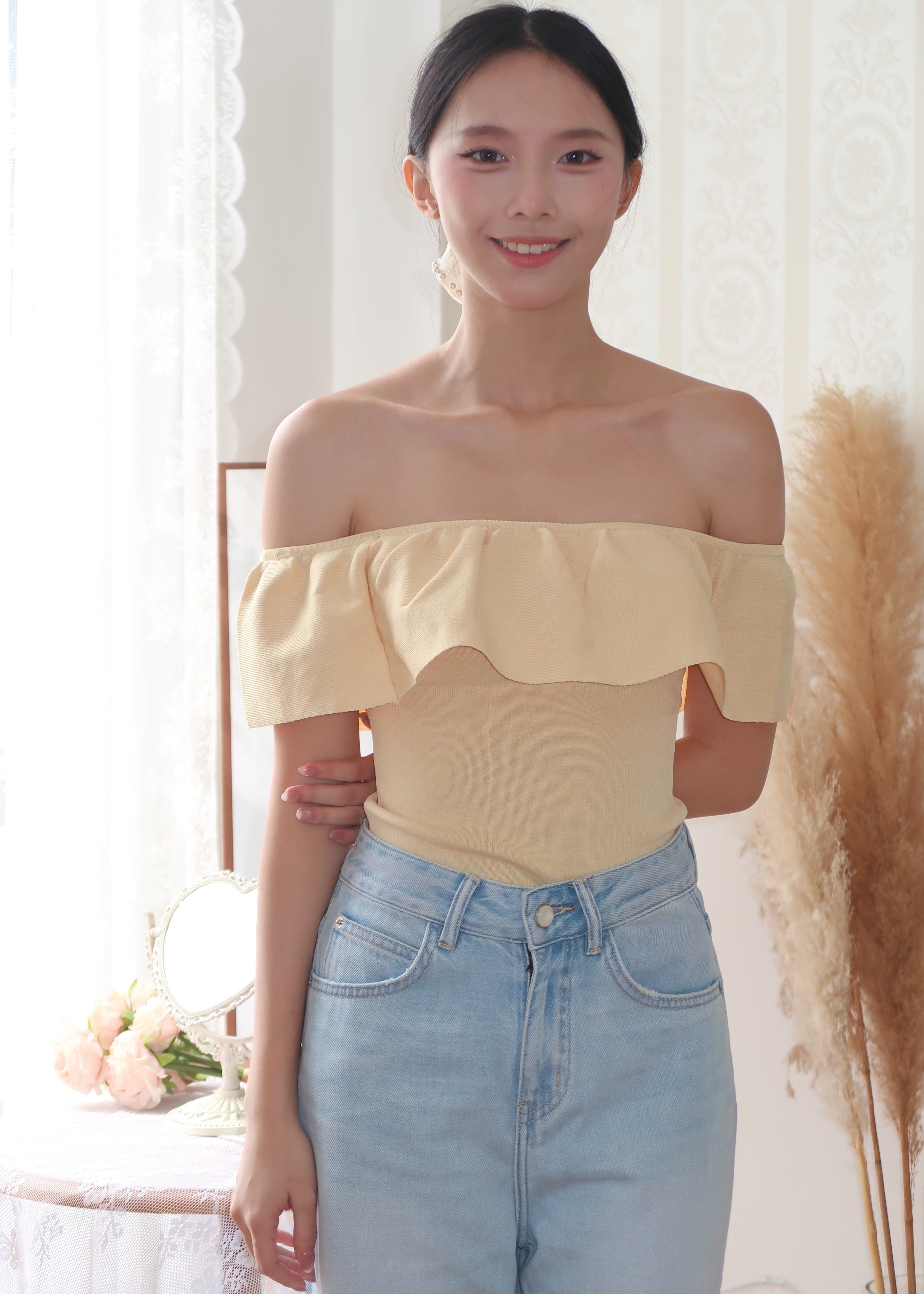 Soft Offie Knit Top - Yellow
