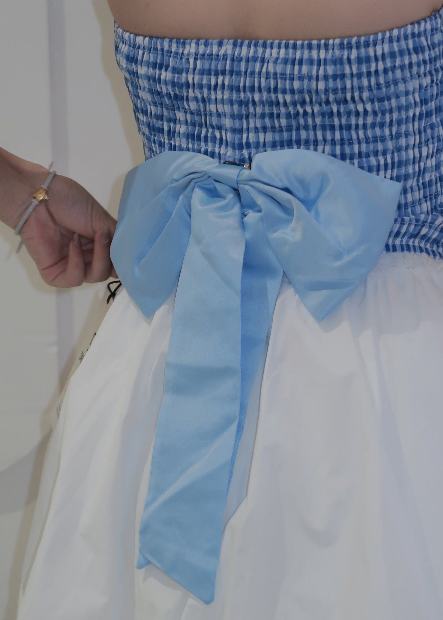 Chic Bow Halter Top - Blue