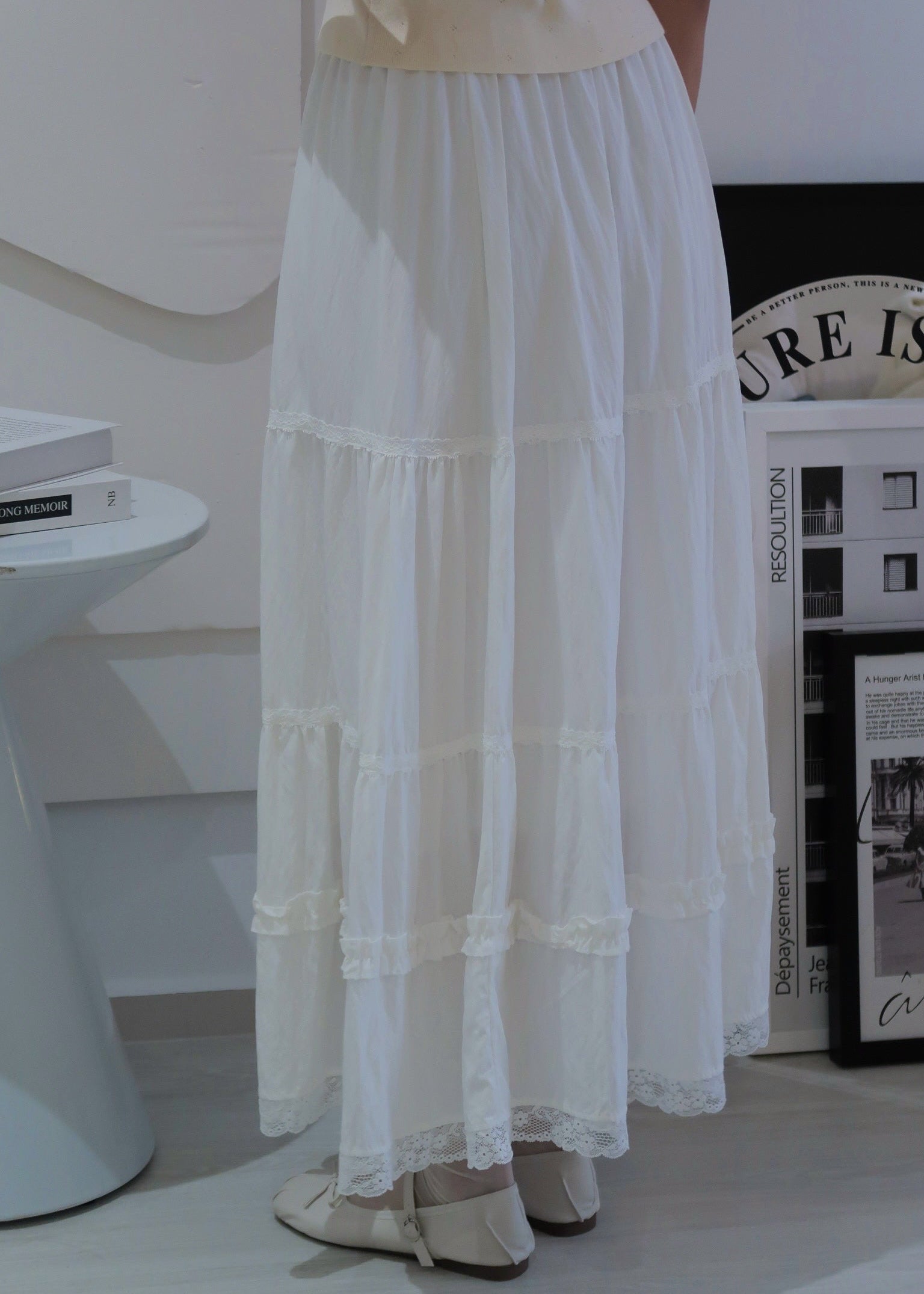 Lace Ruffle Skirt