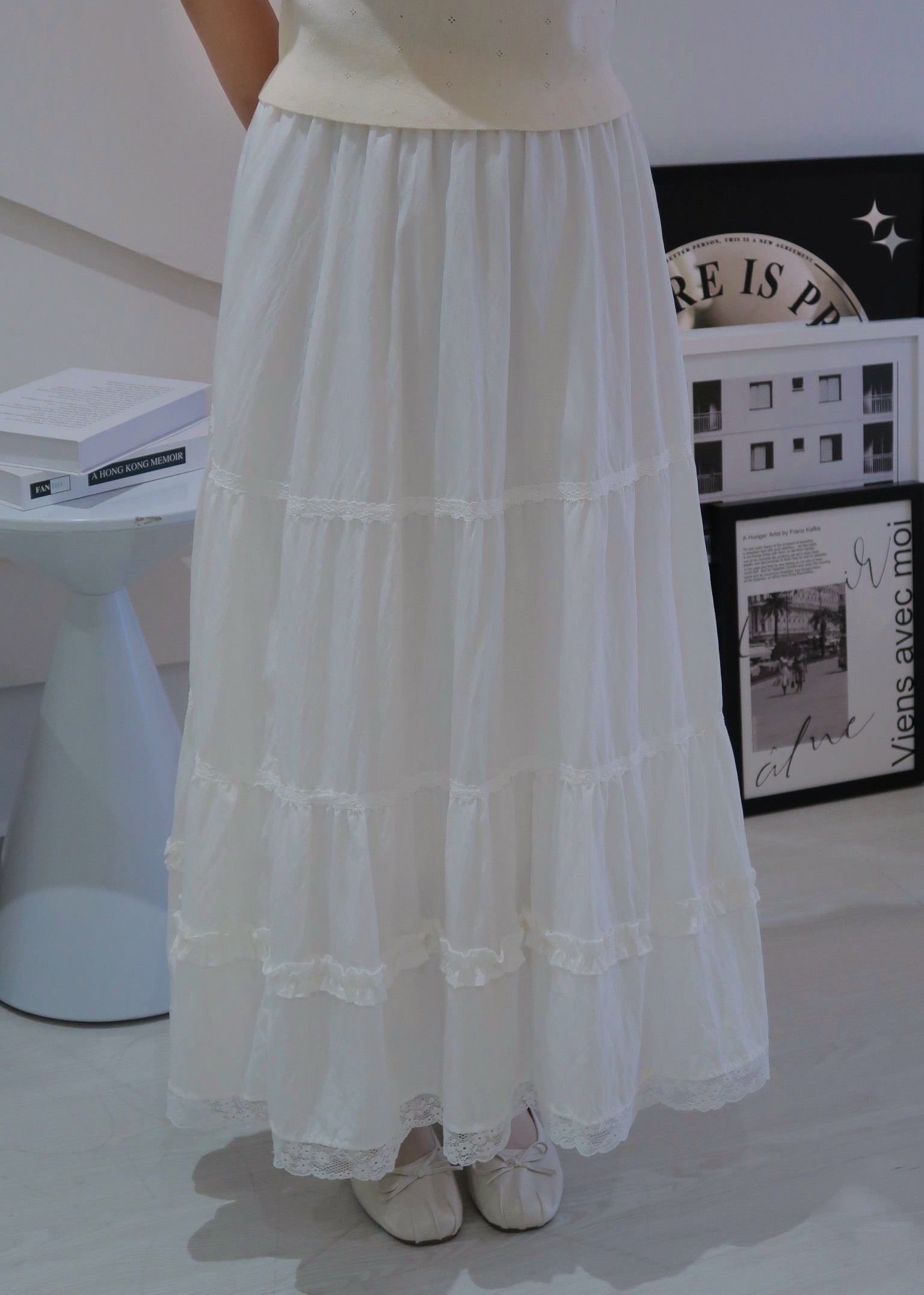 Lace Ruffle Skirt