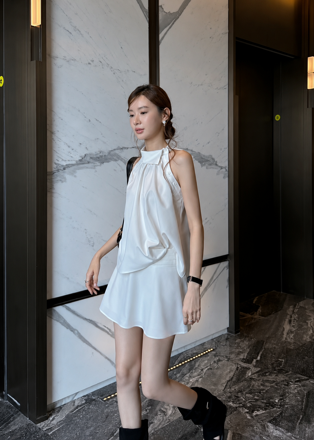 Aura Drape Set - White
