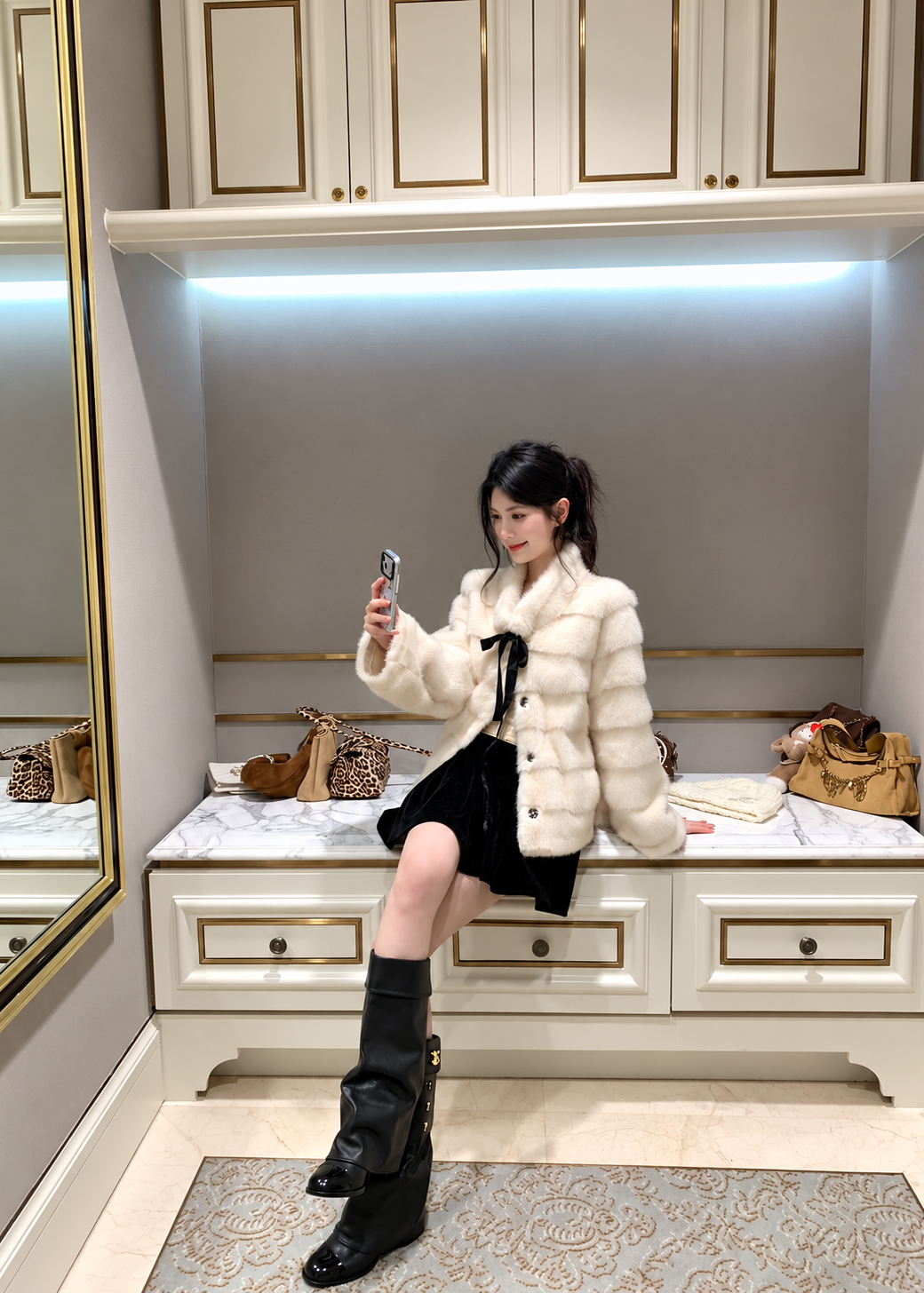 【 Pre-Order】Dolly Faux Fur Jacket