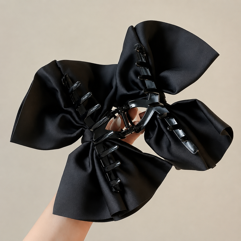 Satin Bow Hair Claw