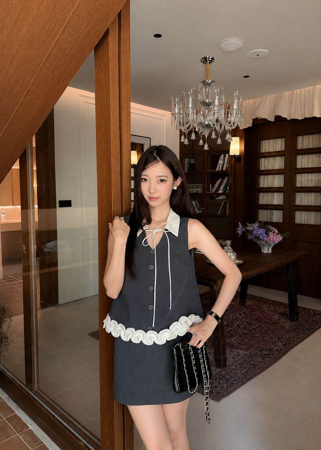 【Pre-Order】Juliette Bow Set - Grey