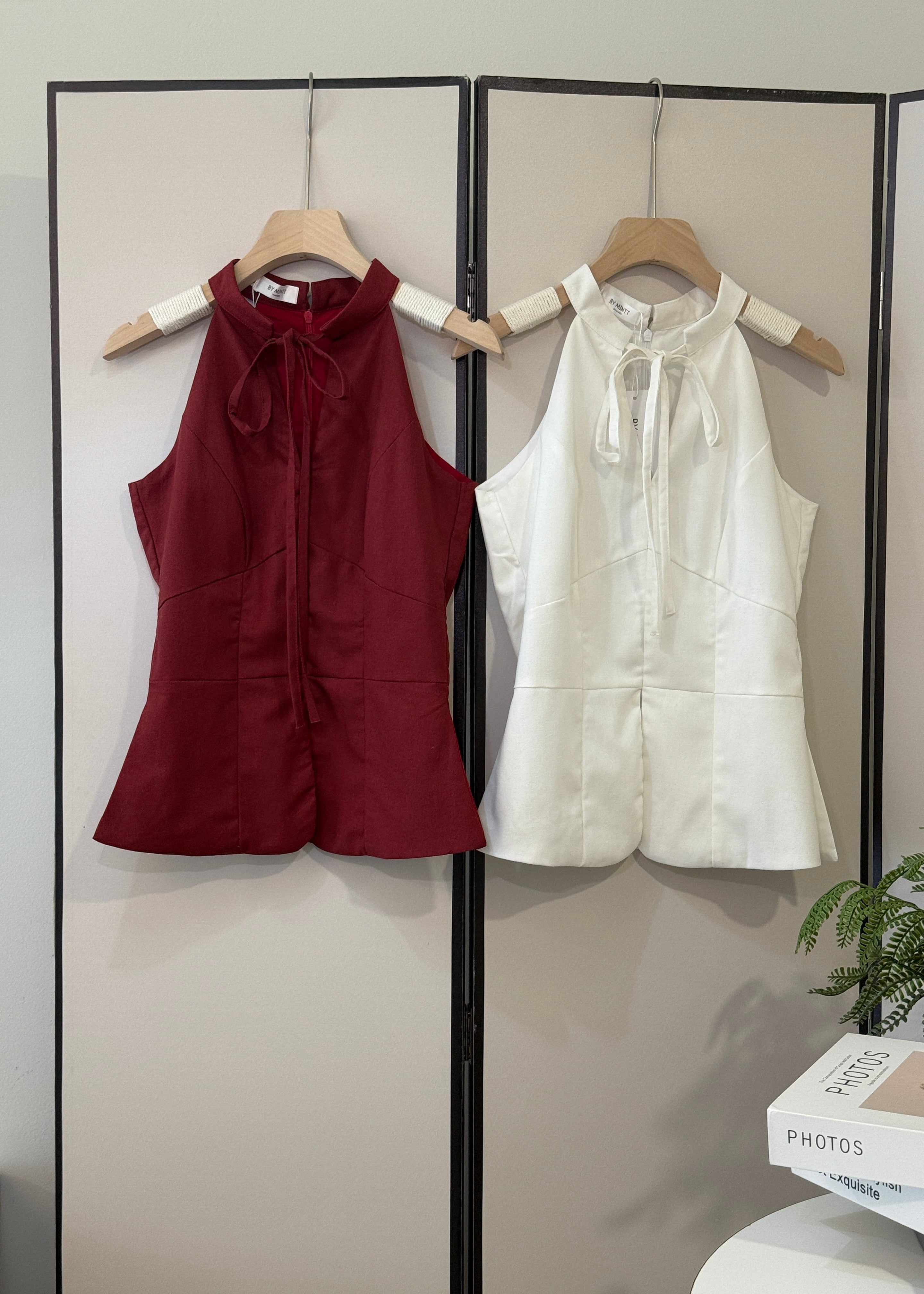 Bloom Knot Halter 绽结挂脖上衣 - Red