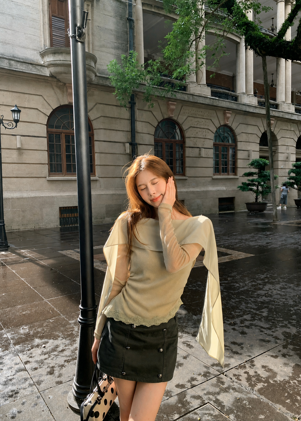 【Pre-Order】Arielle Draped Sleeve Top