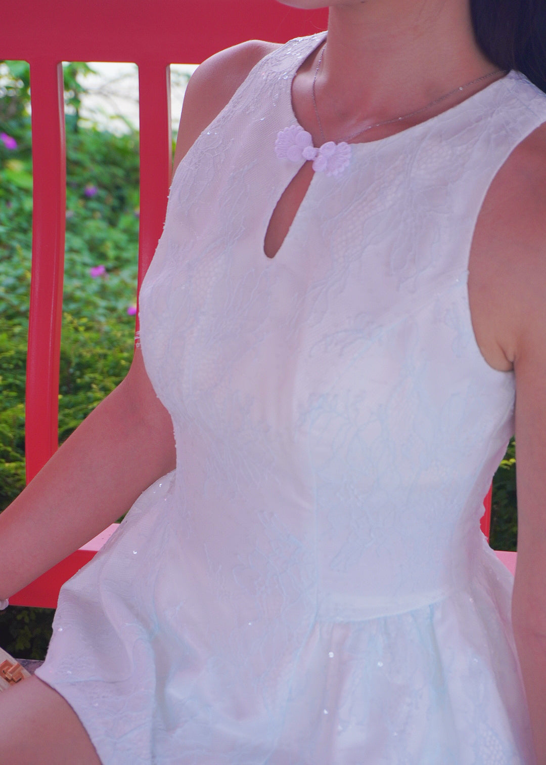 Lace Jacquad Top 素花蕾丝提花上衣