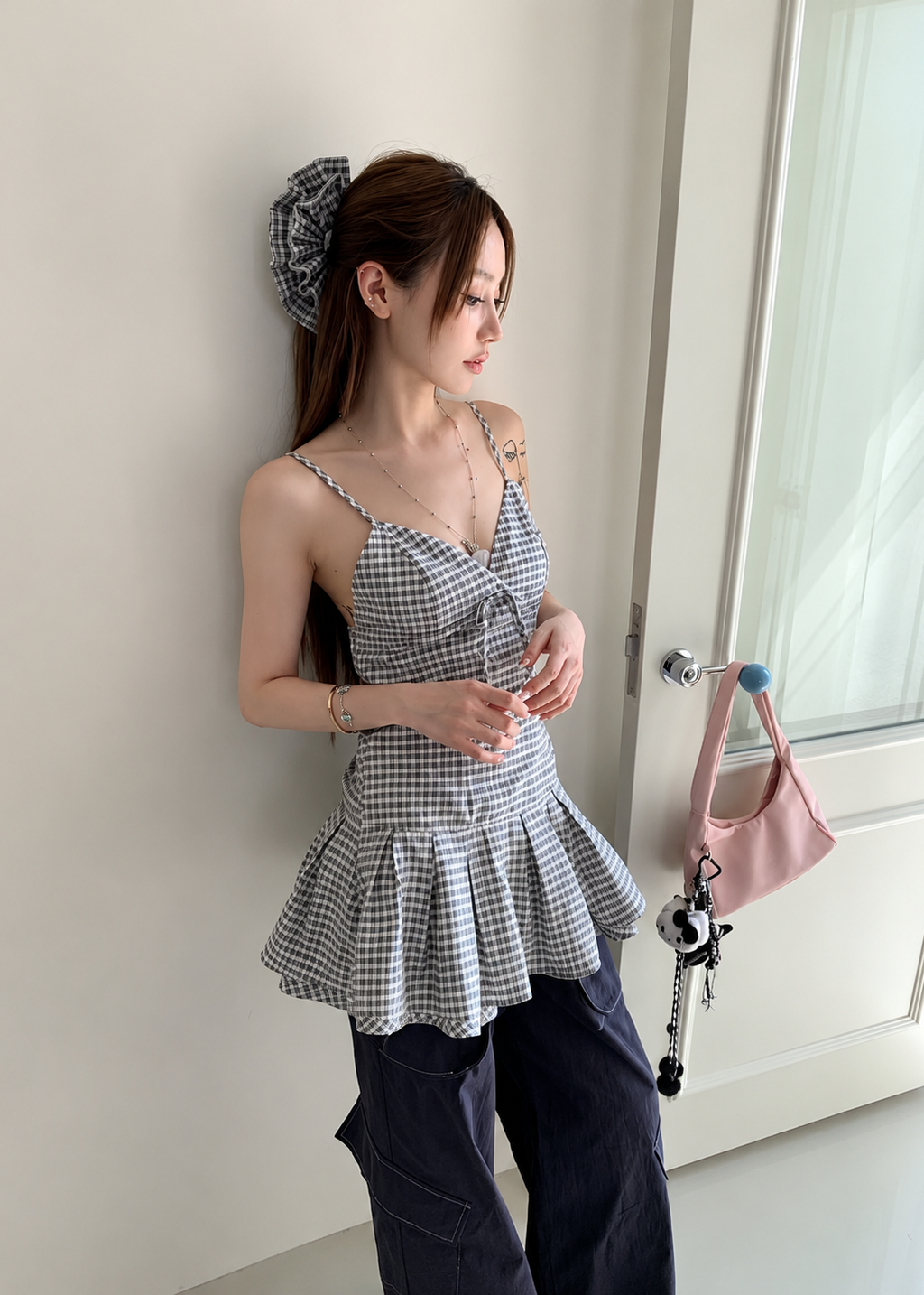 Sunday Check Top - Black