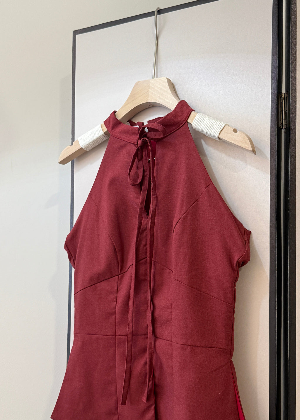 Bloom Knot Halter 绽结挂脖上衣 - Red