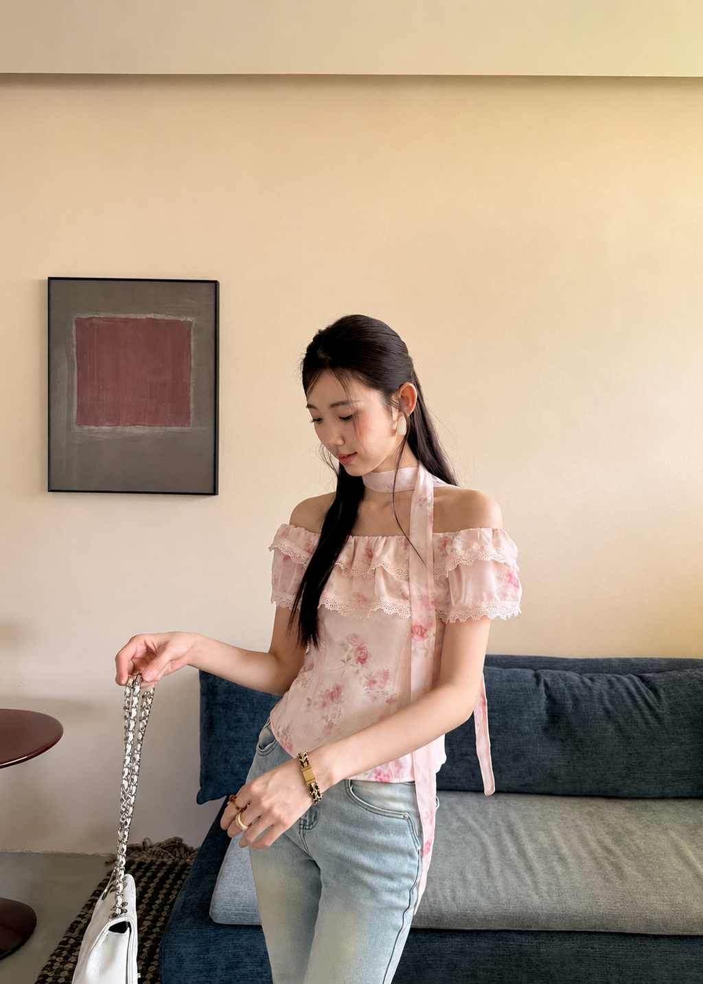 Celeste Lace Top - Pink