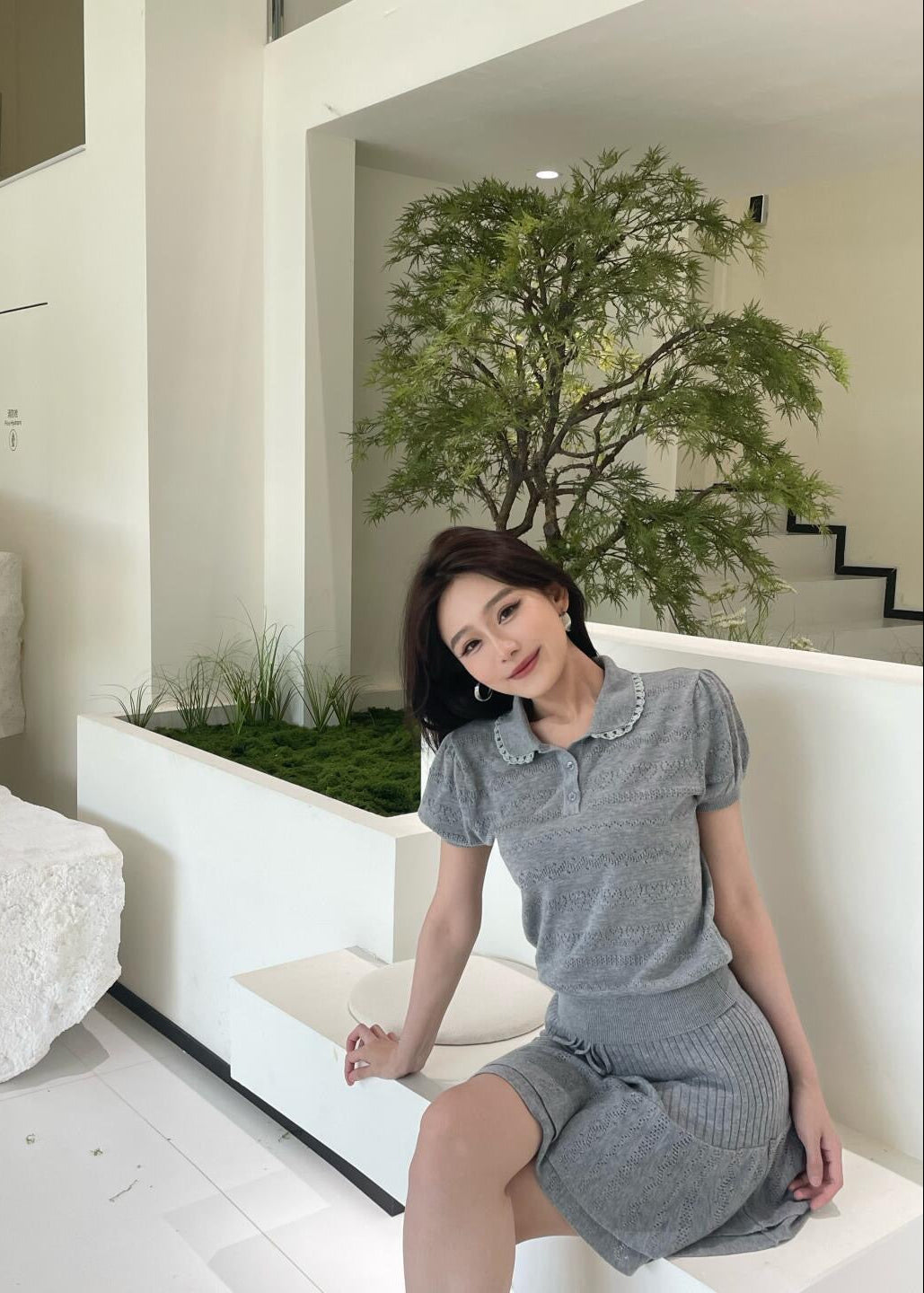 【Pre-Order】Clover Knit Set - Grey