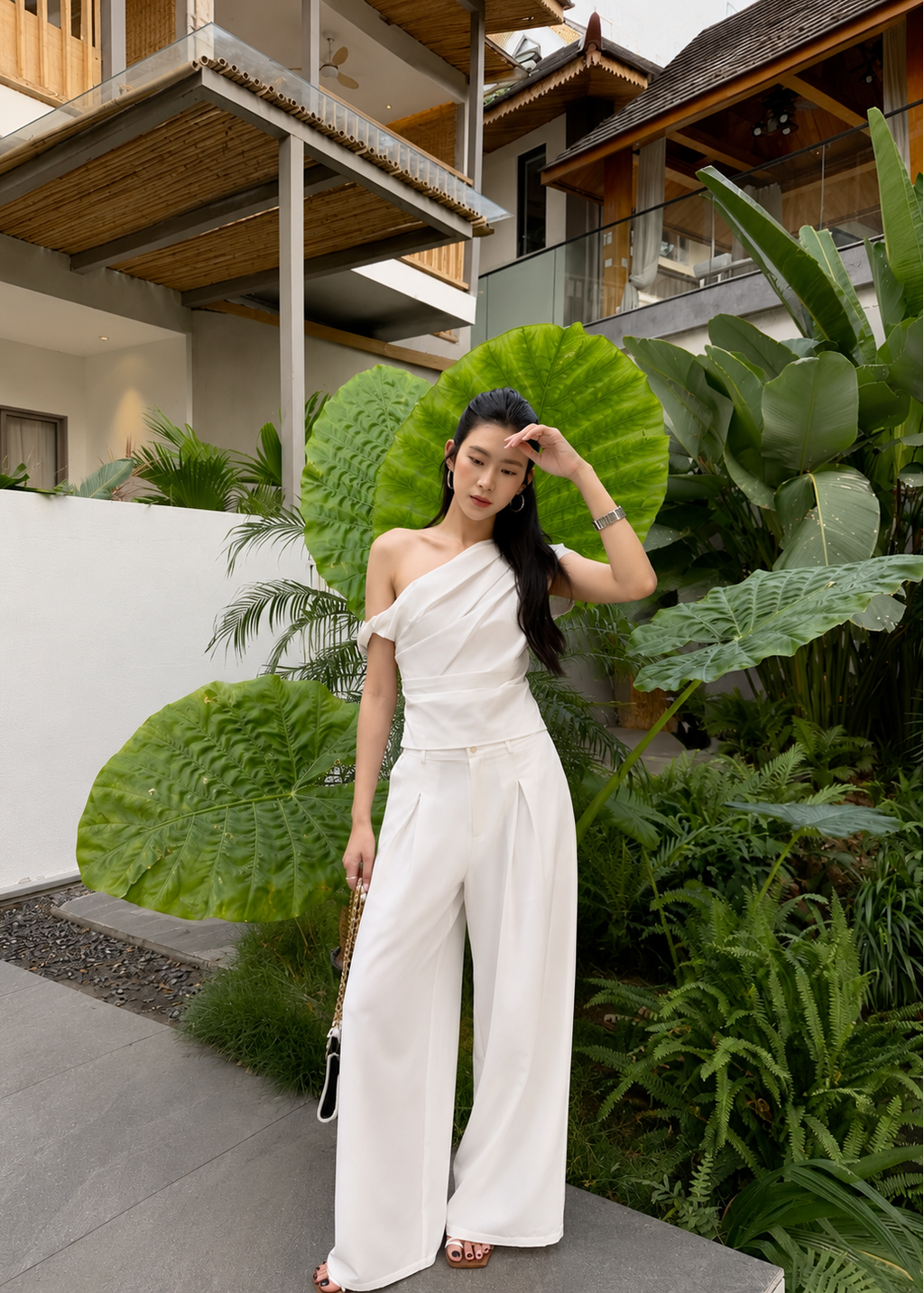 Sienna Drape Set - White