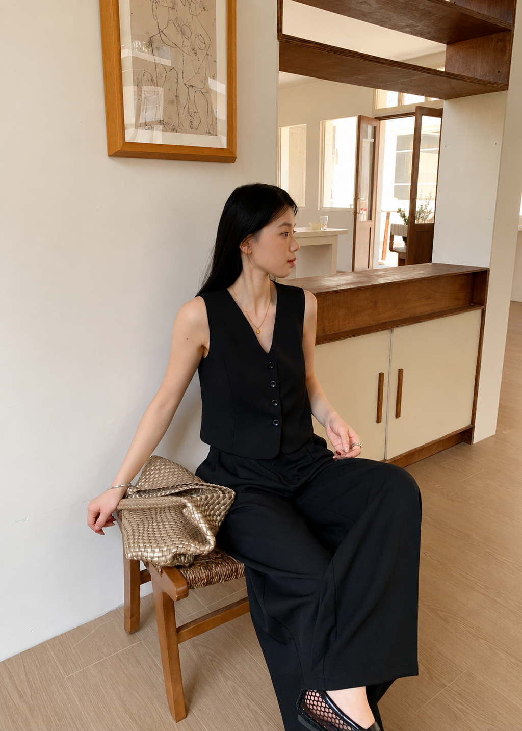 Reese Vest Set - Black