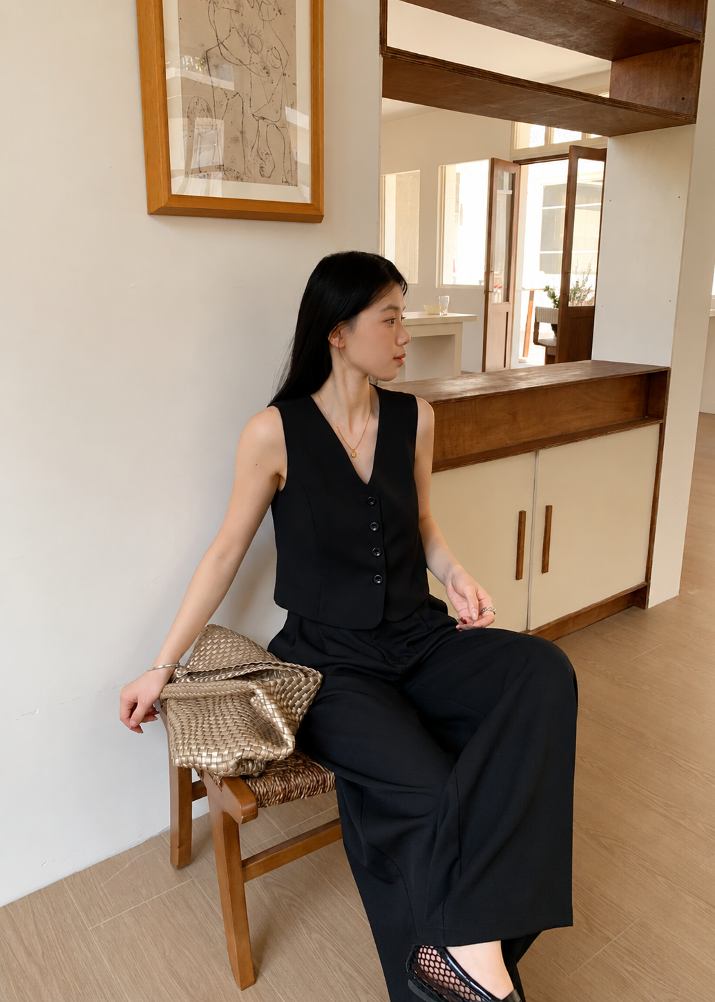 Reese Vest Set - Black