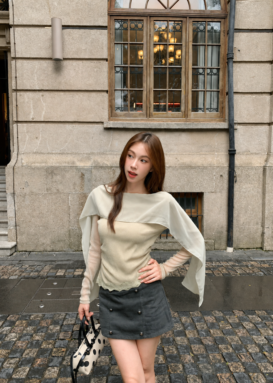 【Pre-Order】Arielle Draped Sleeve Top