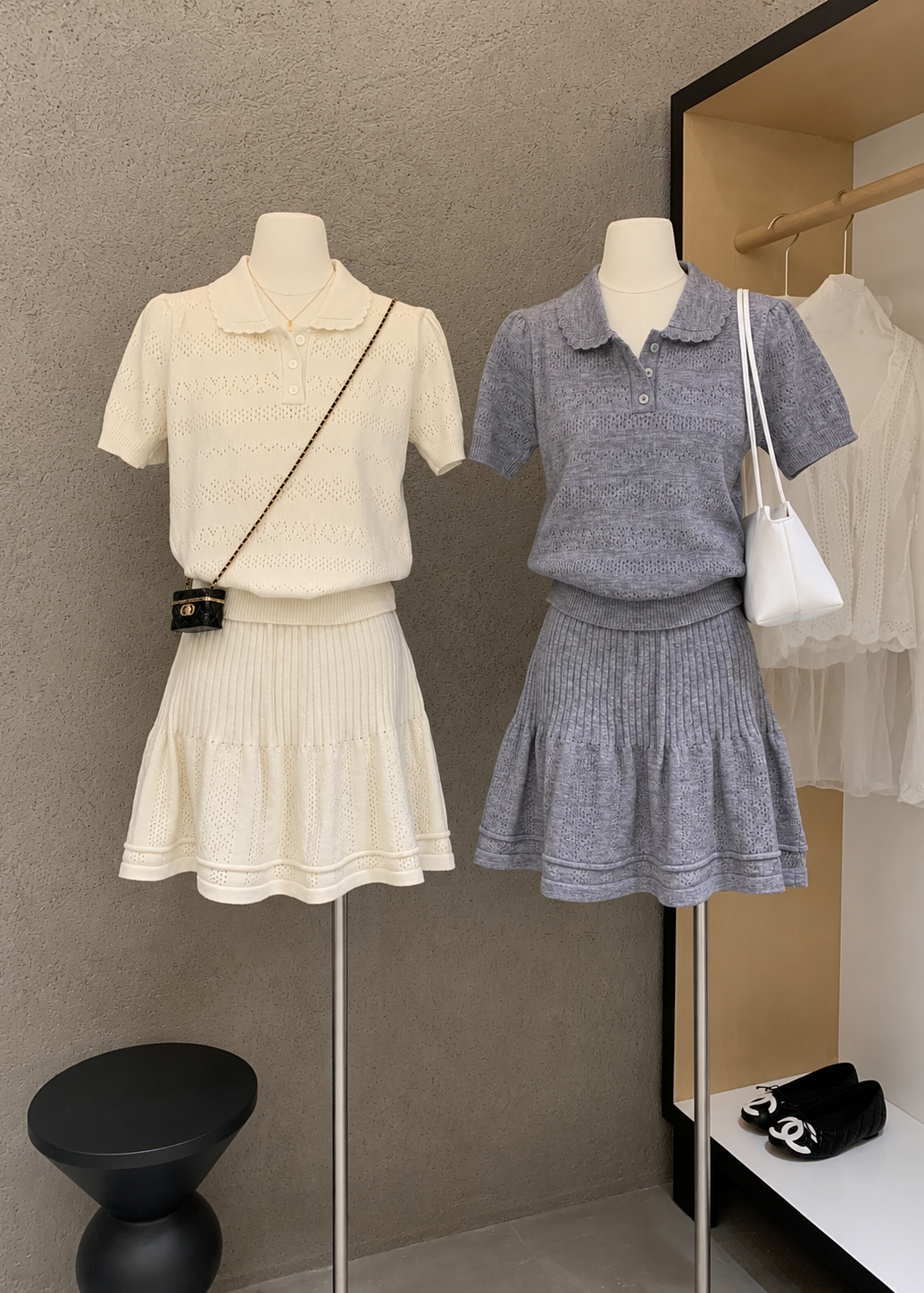 【Pre-Order】Clover Knit Set - White
