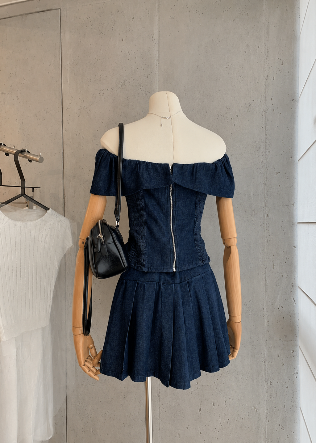 Remi Pleated Denim Set