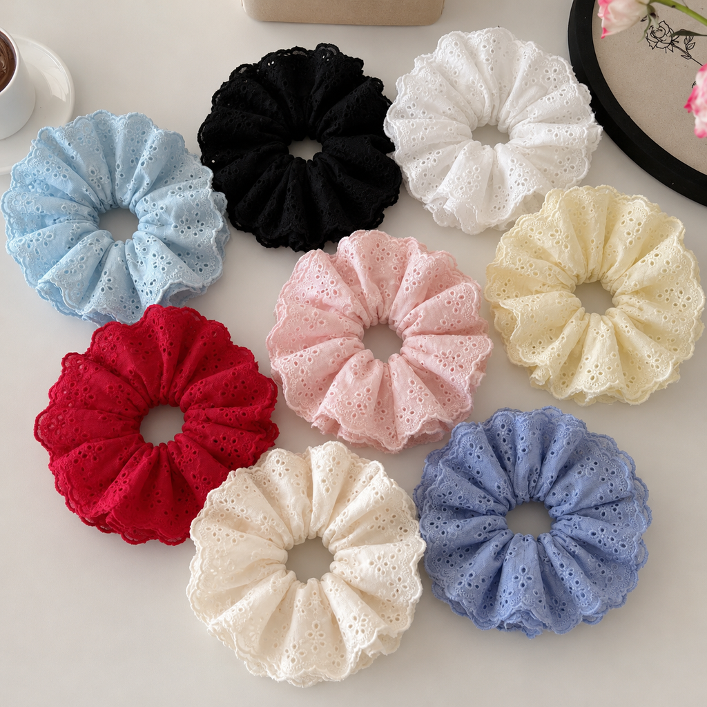 Lace Bloom Scrunchie