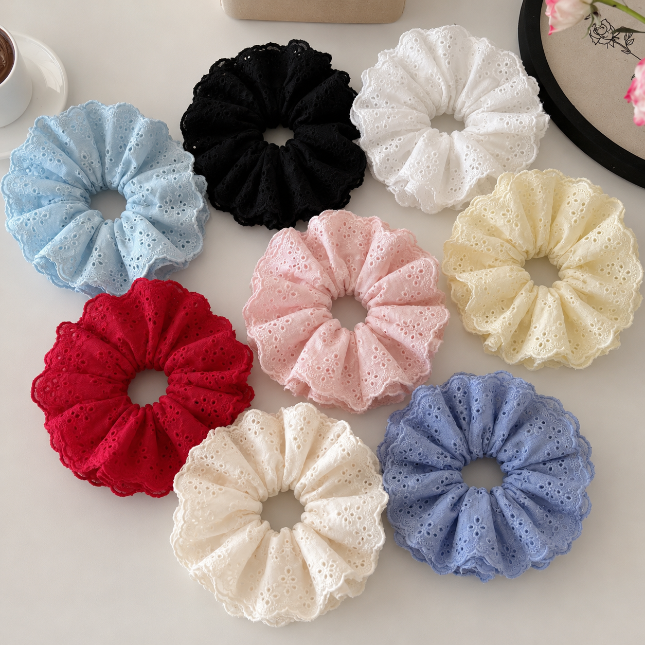 Lace Bloom Scrunchie