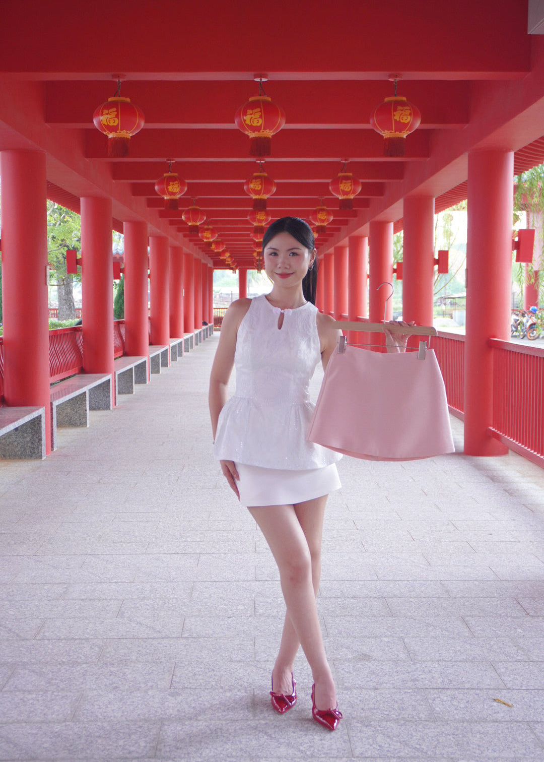 Roseveil Silk Skirt 瑞蔷轻纱裙 - White