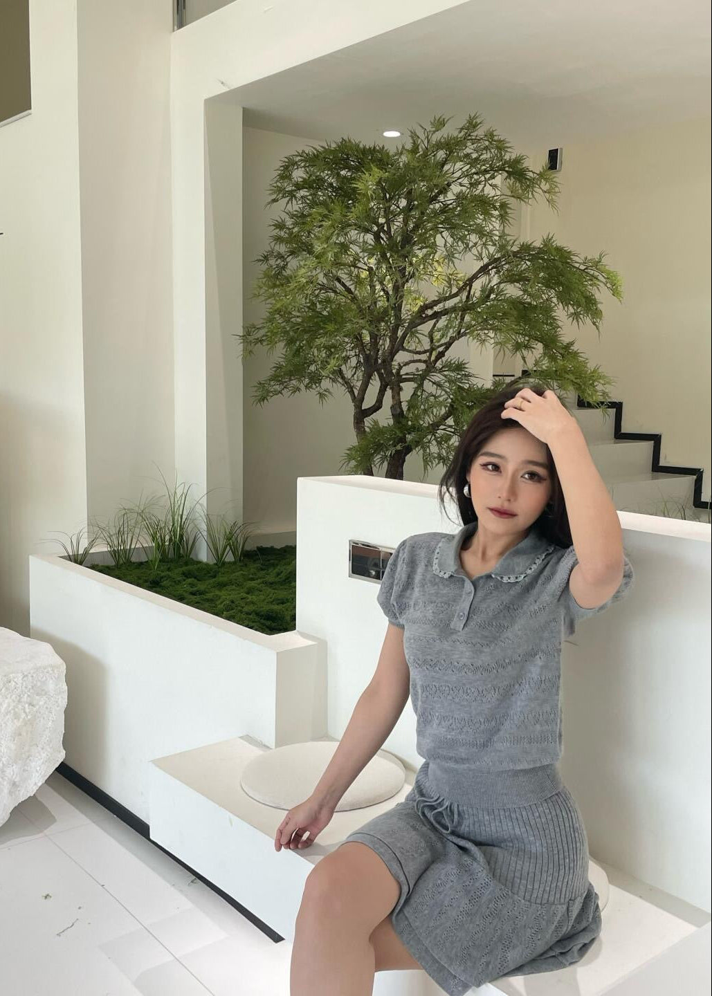 【Pre-Order】Clover Knit Set - Grey