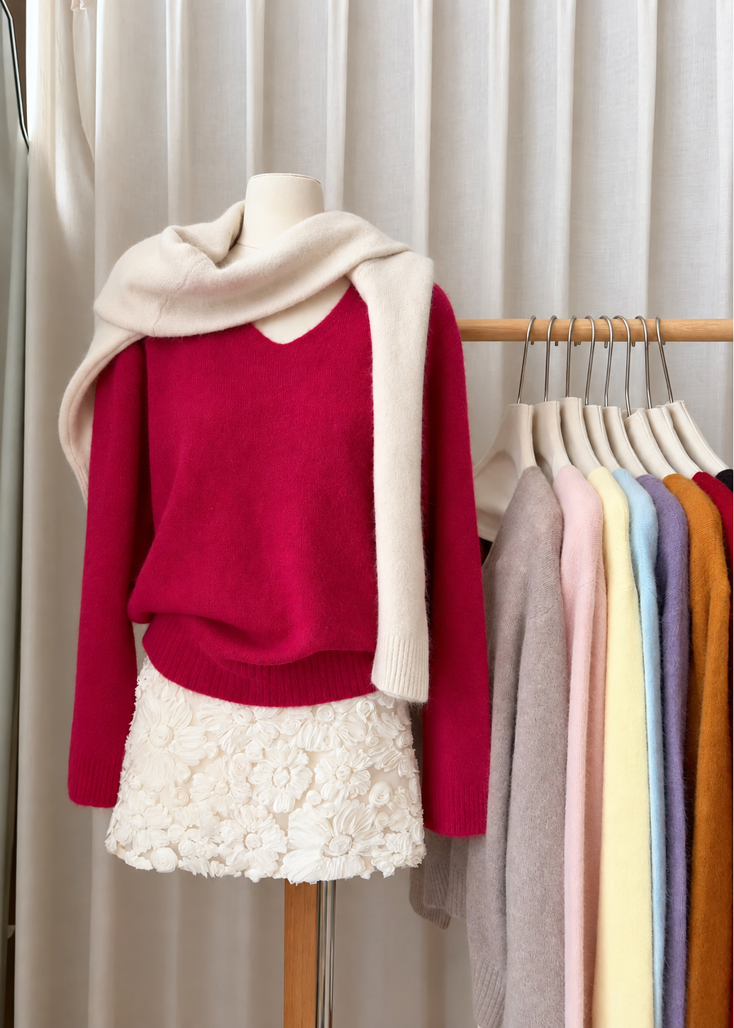 【 Pre-Order】Basic V-Neck Knit Top