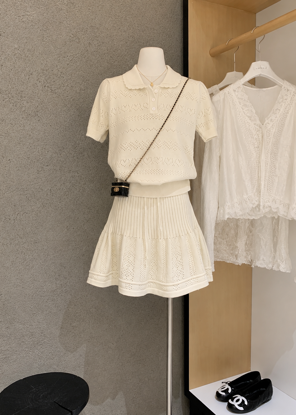 【Pre-Order】Clover Knit Set - White