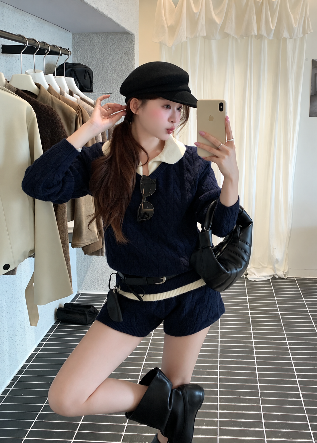 【 Pre-Order】Chloe Collar Knit Set