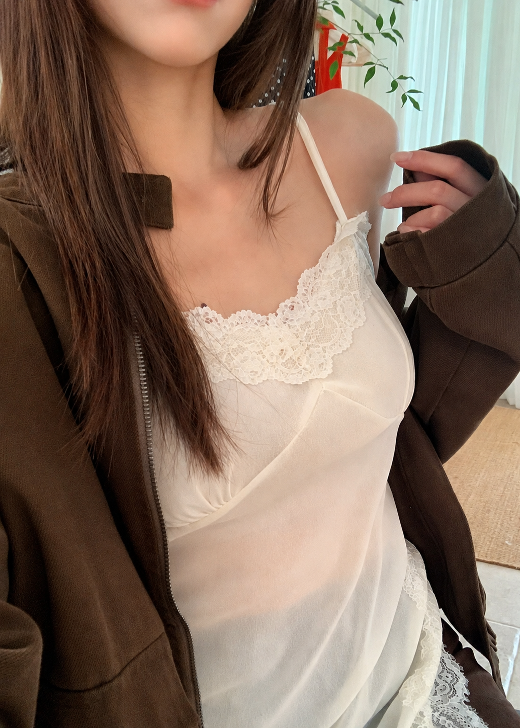 【Pre-Order】Elise Suede Lace Cami