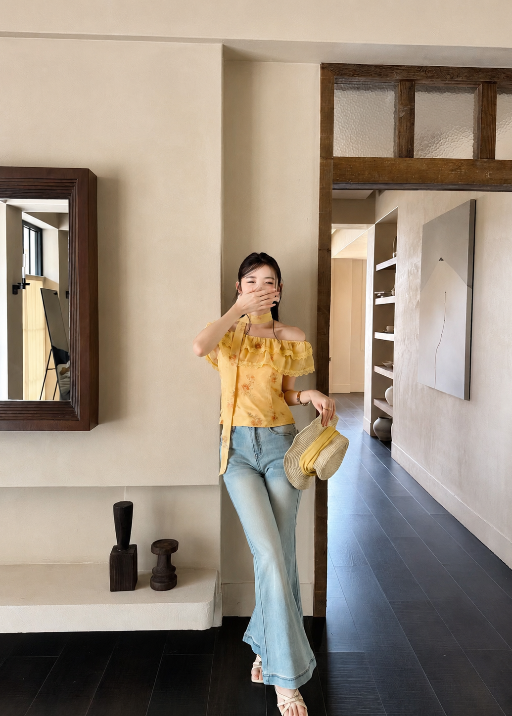 Celeste Lace Top - Yellow