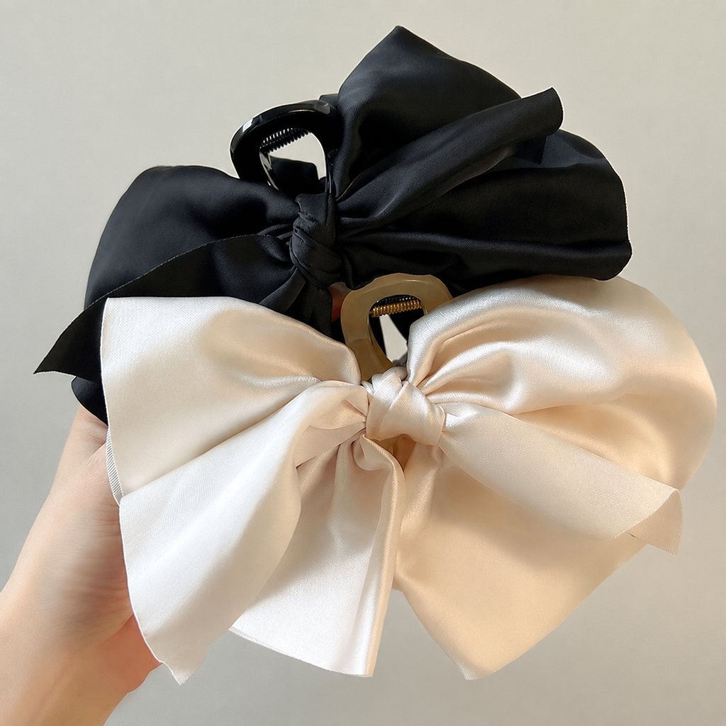 Satin Bow Hair Claw