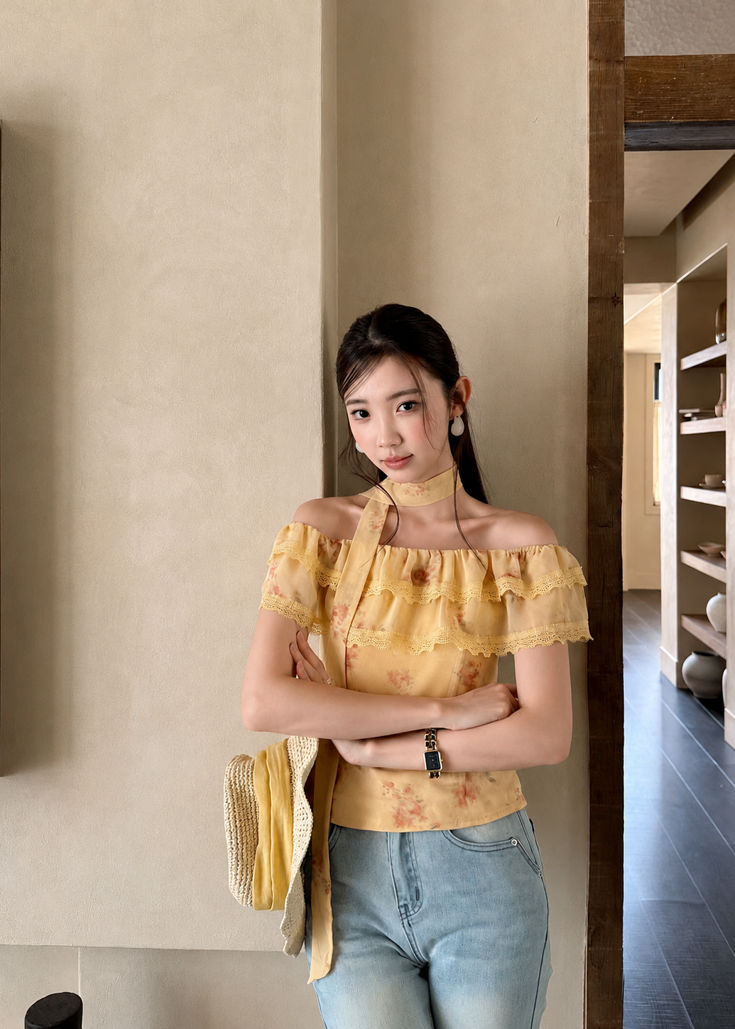 Celeste Lace Top - Yellow