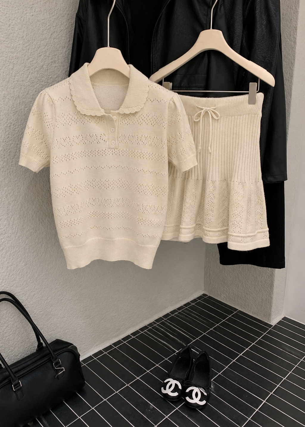 【Pre-Order】Clover Knit Set - White