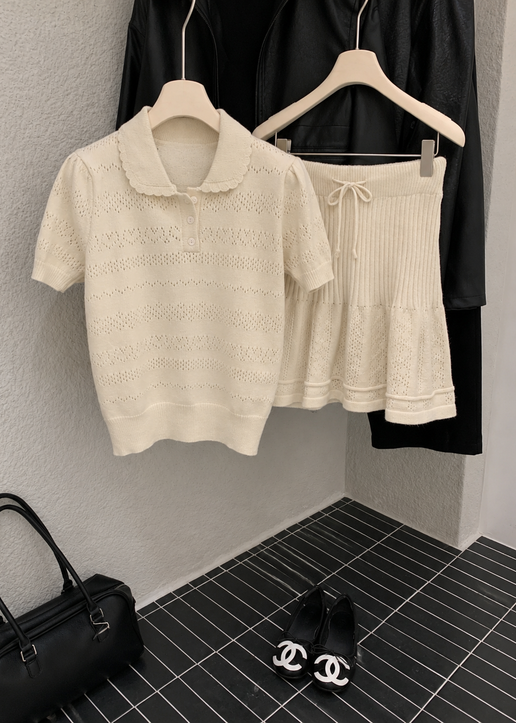 【Pre-Order】Clover Knit Set - White