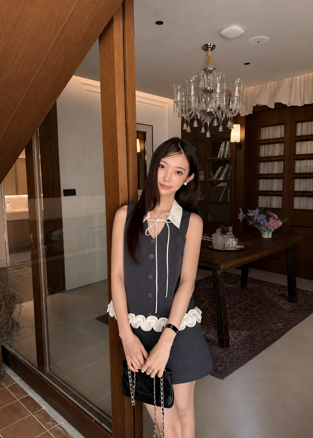 【Pre-Order】Juliette Bow Set - Grey