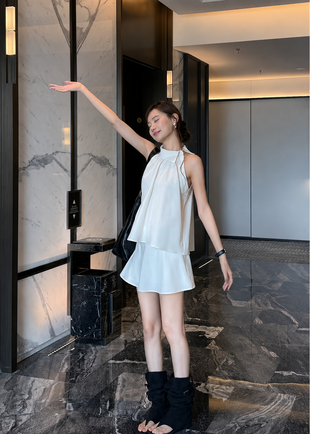 Aura Drape Set - White