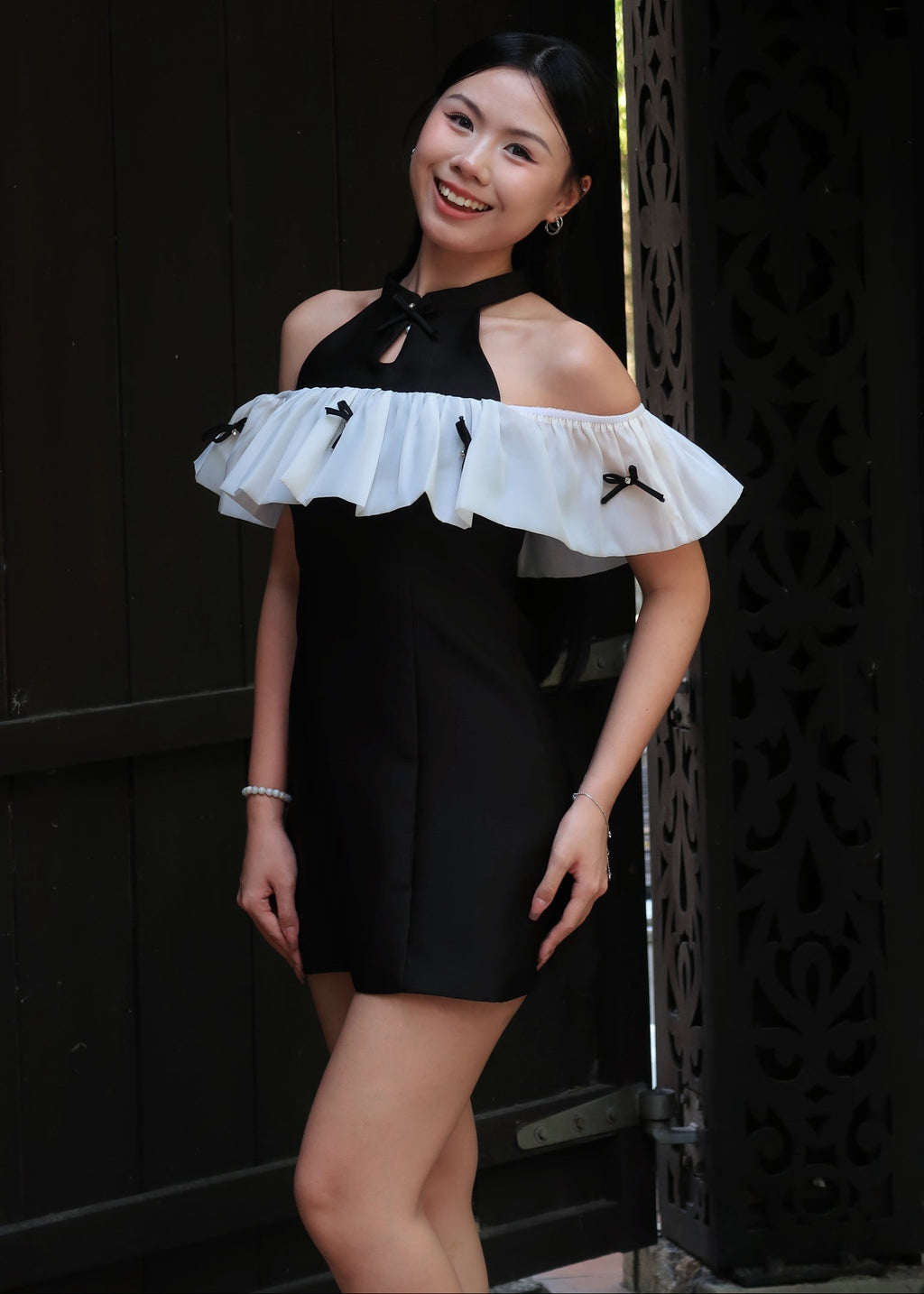 Ru Yi Knot Dress 如意结连衣裙  - Black