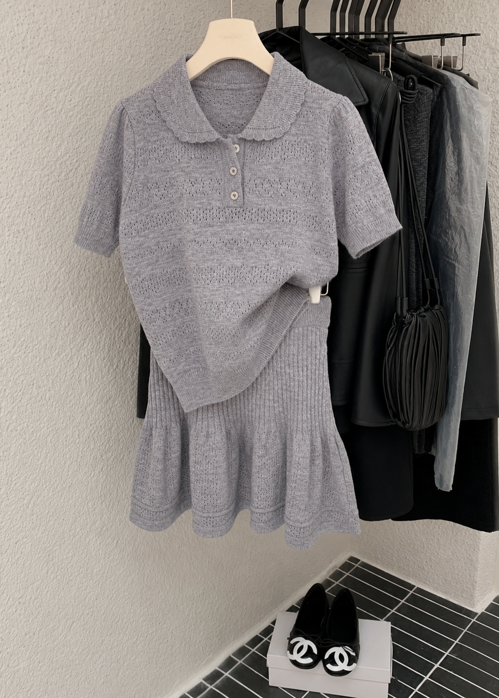 【Pre-Order】Clover Knit Set - Grey