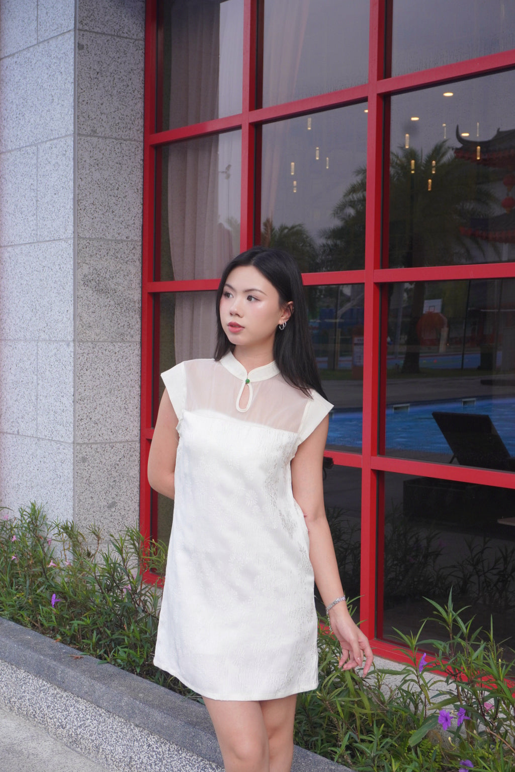 Jade Button Dress 玉扣连衣裙