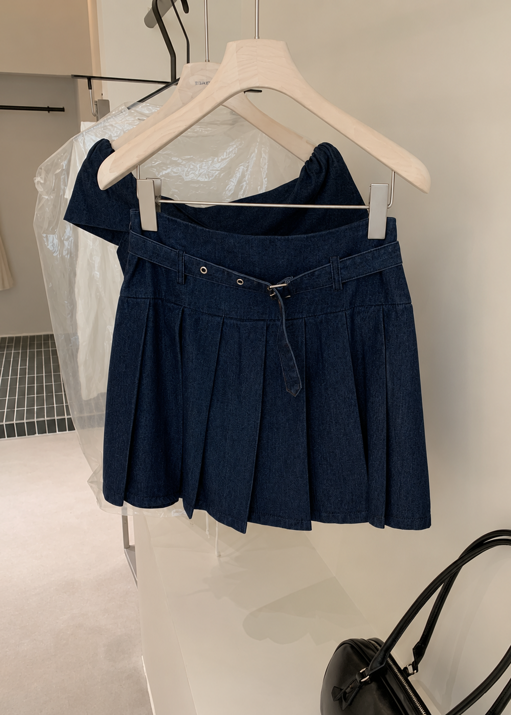 Remi Pleated Denim Set