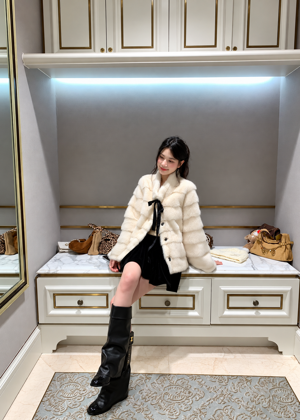 【 Pre-Order】Dolly Faux Fur Jacket